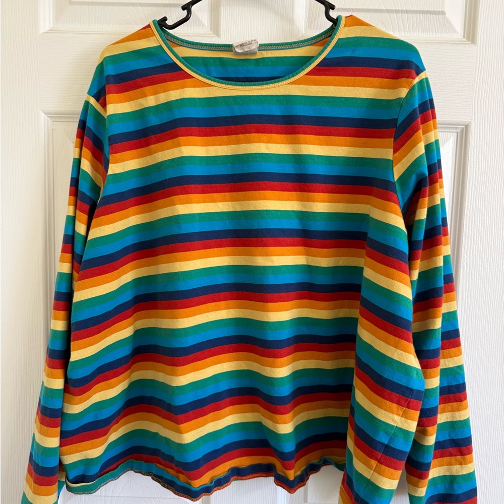 Lucy & Yak Multicolor Striped Long Sleeve Tee